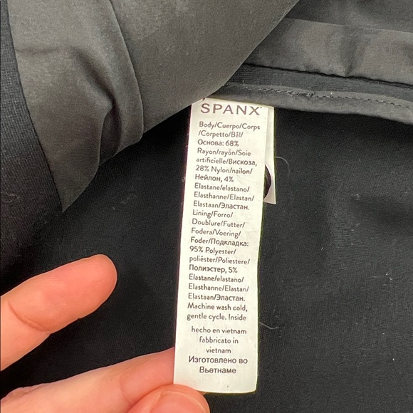 Worn 1x SPANX the perf pefect collarless blazer black comfortable ponte fabric - Picture 6 of 8